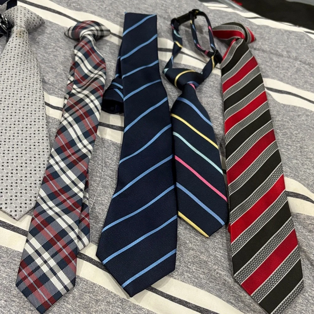 Stripe Tie, Navy Blue Necktie lot for kids